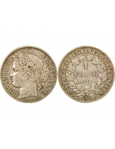 Céres - Demeter 2 Francs Argent 1894 A Paris
