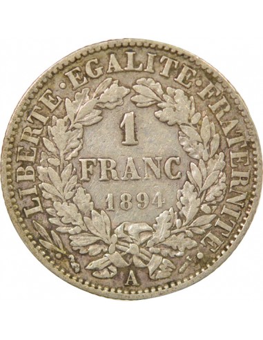 Céres - Demeter 2 Francs Argent 1894 A Paris