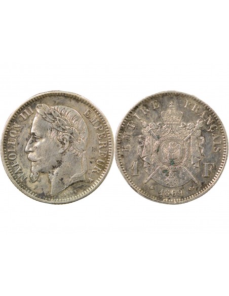 Napoléon III 1 franc Argent 1869 A Paris