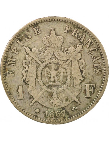 Napoléon III 1 franc Argent 1867 A Paris