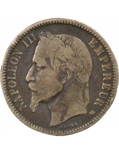 Napoléon III 1 franc Argent 1867 BB Strasbourg