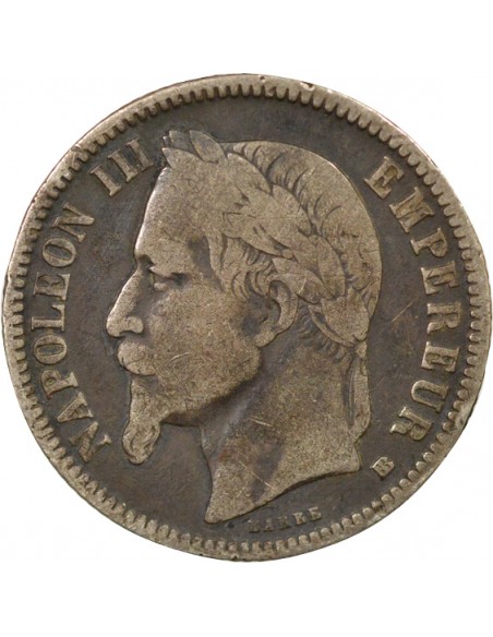 Napoléon III 1 franc Argent 1867 BB Strasbourg