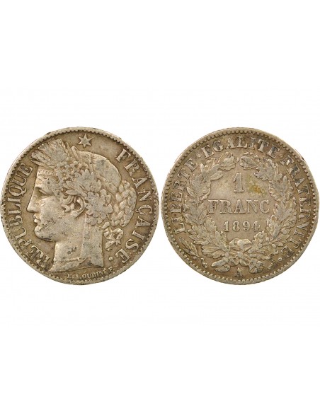 Céres - Demeter 2 Francs Argent 1894 A Paris