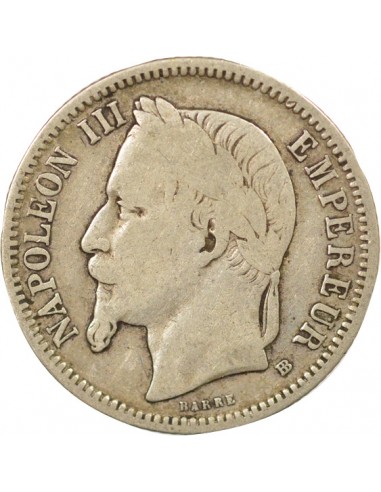 Napoléon III 1 franc Argent 1870 BB Strasbourg