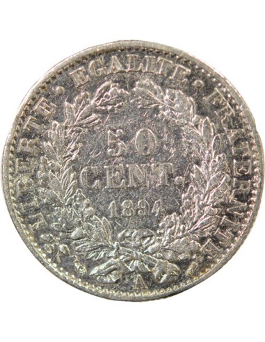 Céres - Demeter 50 centimes Argent 1894 A Paris