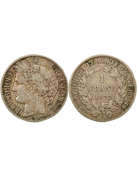 Céres - Demeter 2 Francs Argent 1872 A Paris