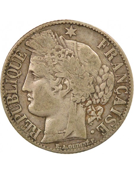 Céres - Demeter 2 Francs Argent 1871 K Bordeaux