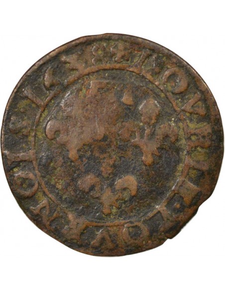Gaston d'Orléans Type 8 1 double tournois Cuivre 1638 Trévoux
