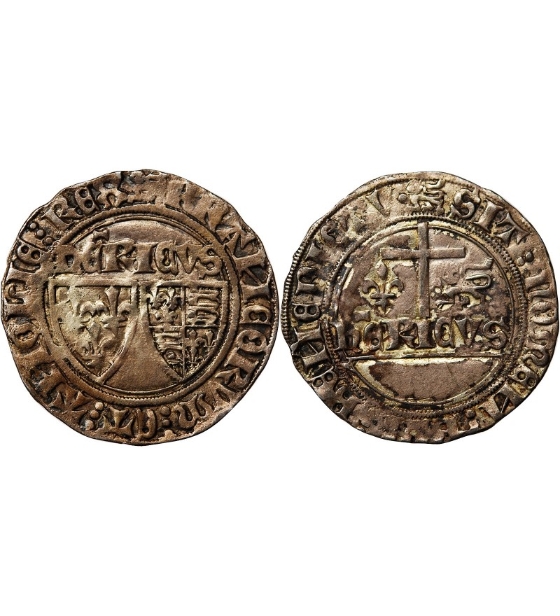 HENRI VI - BLANC AUX ECUS 1422 / 1453 ﻿ROUEN