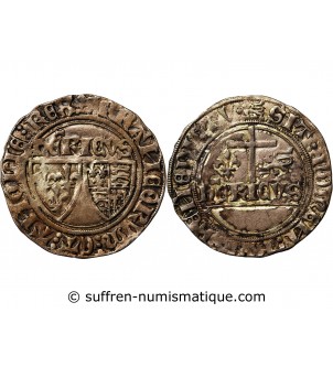 HENRI VI - BLANC AUX ECUS 1422 / 1453 ﻿ROUEN