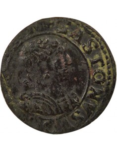 Gaston d'Orléans Type 12 1 double tournois Cuivre 1639-1640 Trévoux 2