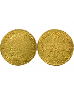Louis XIV Aux Huit L 1 louis d'or Or 1672 L Bayonne