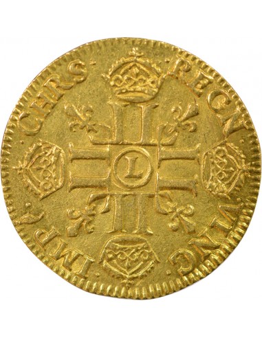 Louis XIV Aux Huit L 1 louis d'or Or 1672 L Bayonne