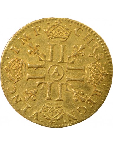 Louis XIV A la Mèche Longue 1 louis d'or Or 1652 A - Paris