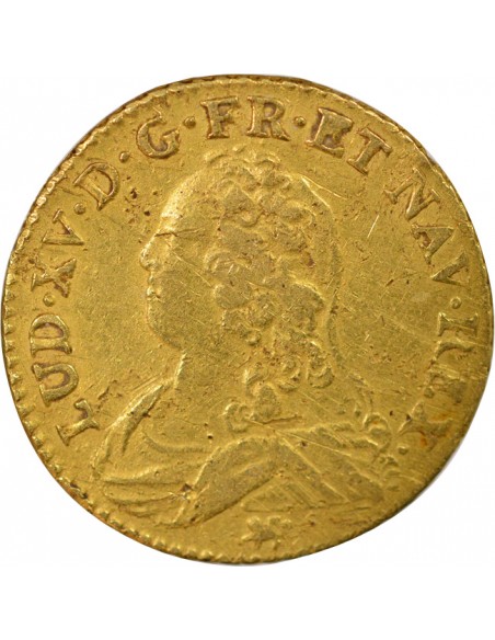 Louis XV Au Buste Habillé 1 louis d'or Or 1731 T Nantes