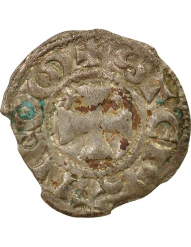 Duché de Bretagne Étienne I de Penthièvre 1 denier Billon 1093-1138 Guingamp