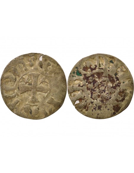 Duché de Bretagne Étienne I de Penthièvre 1 denier Billon 1138-1184 Guingamp