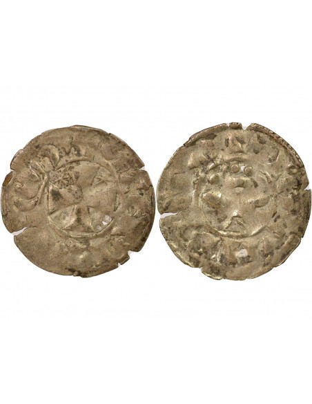 Duché de Bretagne Étienne I de Penthièvre 1 denier Billon 1138-1184 Guingamp