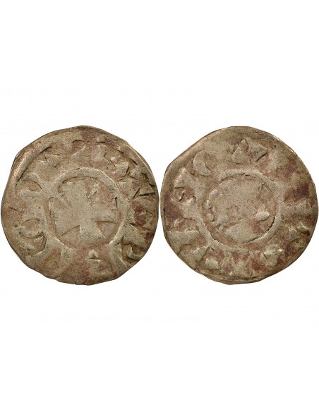 Duché de Bretagne Étienne I de Penthièvre 1 denier Billon 1138-1184 Guingamp