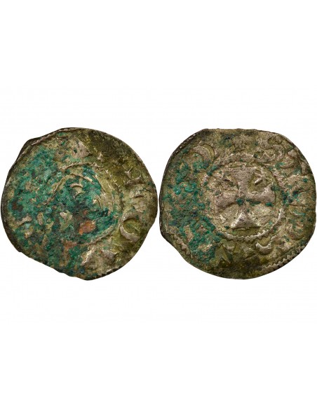 Duché de Bretagne Étienne I de Penthièvre 1 denier Billon 1093-1138 Guingamp