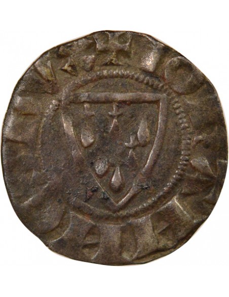 Duché de Bretagne Jean III de Bretagne 1 denier Billon 1316-1341 Saint-Brieuc