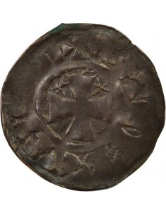Duché de Bretagne Étienne I de Penthièvre 1 denier Billon 1138-1184 Guingamp 2
