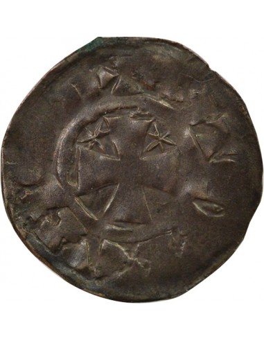 Duché de Bretagne Étienne I de Penthièvre 1 denier Billon 1138-1184 Guingamp