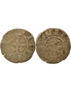 Duché de Bretagne Alain de Goëlo 1 denier Billon 1186-1212 Guingamp