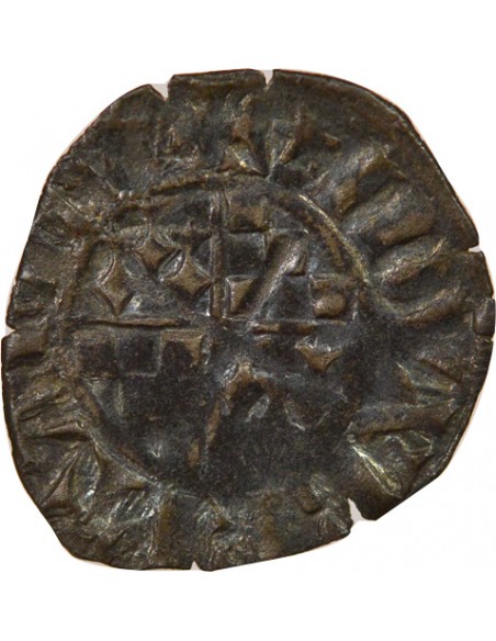 Jean III de Bretagne 1 denier Billon 1317-1319 T Nantes