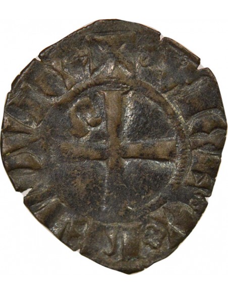 Jean III de Bretagne 1 denier Billon 1317-1319 T Nantes