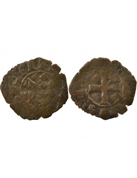 Jean III de Bretagne 1 denier Billon 1301-1312 I Limoges