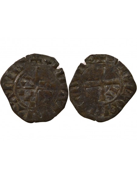 Jean III de Bretagne 1 denier Billon 1317-1319 I Limoges