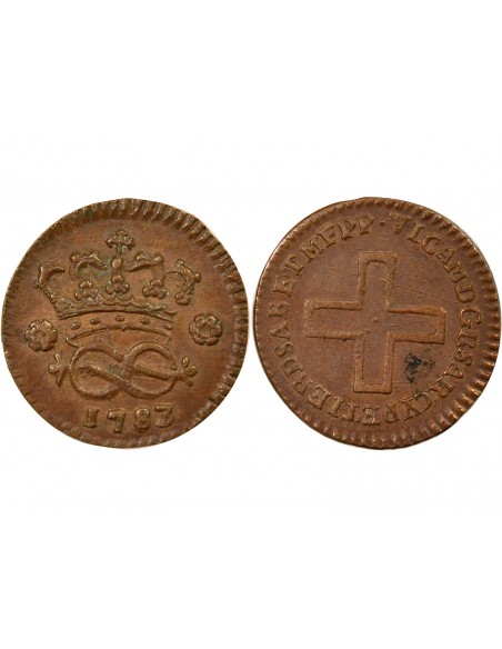 Piedmont Vittorio Amedeo III 2 denari Cuivre 1783