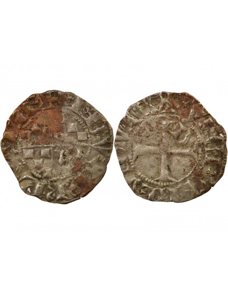 Jean III de Bretagne 1 denier Billon 1312-1319 T Nantes