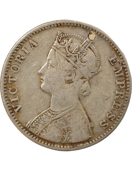 Reine 1 rupee Argent 1901 Calcutta