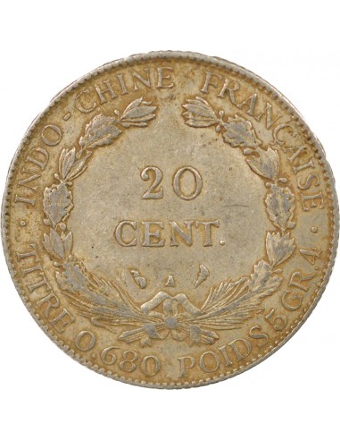 Indo-Chine Fr. 20 centimes Argent 1930 A - Paris