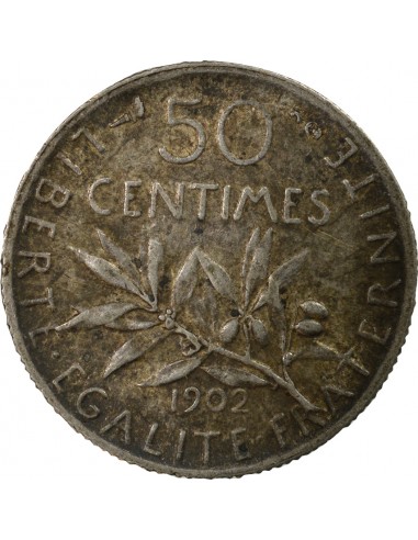 France Semeuse - 50 Centimes Argent - 1902 Paris