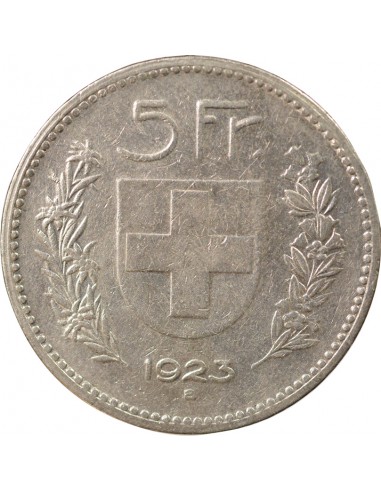 Suisse Tête de Berger 5 francs Argent 1923 Berne