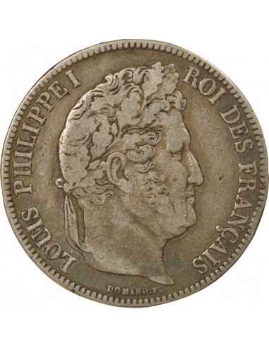 Tranche en Relief 5 francs Argent 1834 H La Rochelle