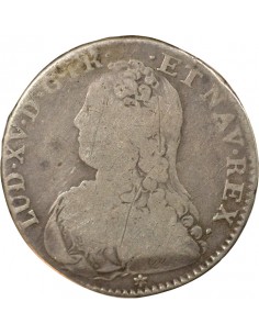 Louis XV aux Rameaux d'Olivier 1/2 ecu Argent 1729 C Caen 2