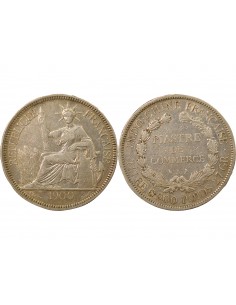 Indo-Chine Fr. 1 piastre Argent 1900 A - Paris