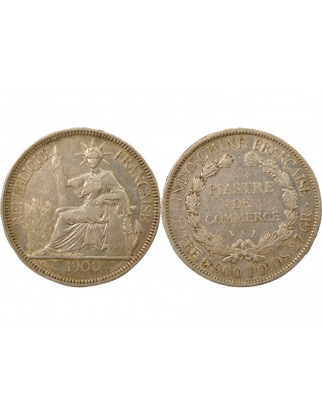 Indo-Chine Fr. 1 piastre Argent 1900 A - Paris