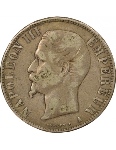 Napoléon III Tête nue 5 francs Argent 1856 A - Paris