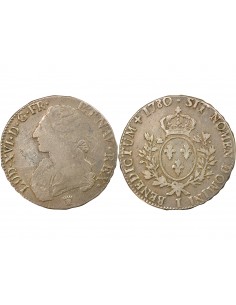 Louis XVI aux Rameaux d'Olivier ecu Argent 1780 I Limoges