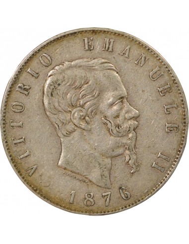 Italie Victor Emmanuel II 5 lire Argent 1876 R Rome