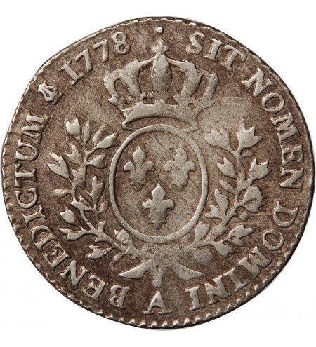 LOUIS XVI - 1/5 ECU 1778 A PARIS