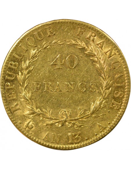 Roi d'Italie Calendrier Révolutionnaire 40 francs Or AN 13 A - Paris