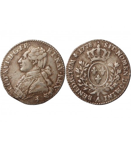 LOUIS XVI - 1/5 ECU 1778 A PARIS