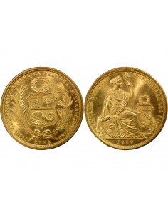Pérou 50 soles Or 1959 BF Lima
