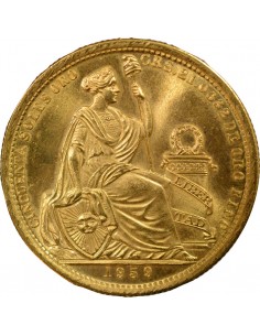 Pérou 50 soles Or 1959 BF Lima 2
